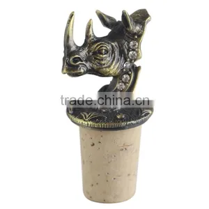 Zince Alloy Rhinoceros Rhinestone Wine Bottle Stopper Bar Accessories thumbnail-1