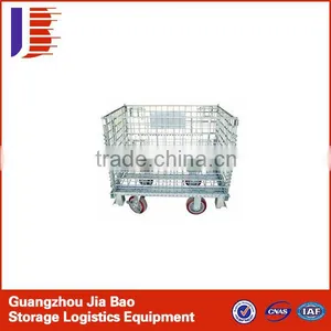 Galvanized Rolling Folding Wire Cage With Wheels thumbnail-1