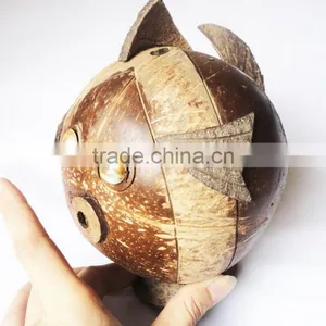 Coconut Shell Money Bank Boxes thumbnail-2