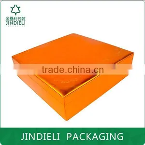 Orange Women Custom Leather Cosmetic Box Packaging thumbnail-2