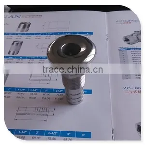 Stainless Steel Marine Boat 1/2" Through Hull Outlet for Hose thumbnail-1