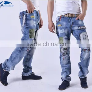 High Quality New Fashion Designer Jeans Men Distrressed Casual Denim Mens Jeans thumbnail-1