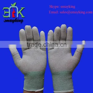 ESD Nylon Carbon Glove With PU Coated Top Fit thumbnail-1