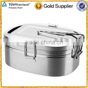 Stainless Stell Oblong Dinner Box With Lid thumbnail-1