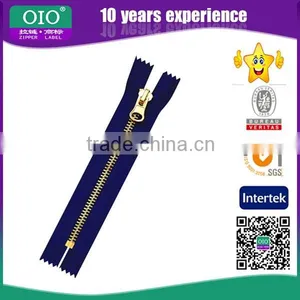 OIO Wholesale No3 Close-end Rose Gold Metal Zipper For Garment thumbnail-2