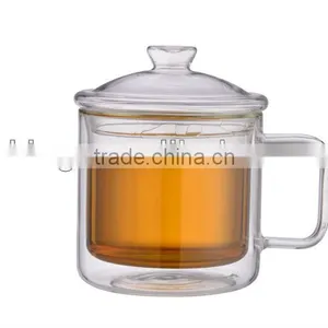 Clear Borosilicate Glass Coffee Maker by Hand Make With FDA thumbnail-1