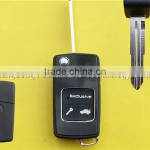 2 Buttons Modified Remote Flip Key Blank Shell for Chevrolet Epica With Left Blade thumbnail-1