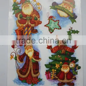 Merry Christmas Reusable Sticker Paper,PVC Finish Peel off Sticker Paper,vinyl Wall Paper Sticker thumbnail-1