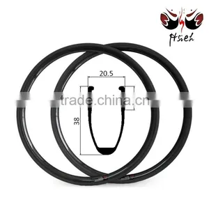 Wholesale!!! Lightweight 38mm Clincher Carbon Rims Basalt Braking Surface, Clincher Carbon Rim for Road Bike Wheel thumbnail-1