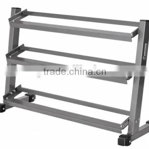 3 Tier Weight Storage Stand / Dumbbell Gym Rack - Light Commercial thumbnail-1