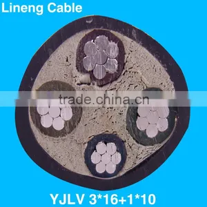 Lineng YJLV 3*16+1*10 Low Voltage 4 Core Aluminum Electrical Power Cable thumbnail-1