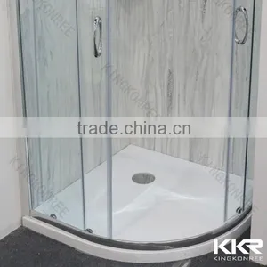 Sector Shape Artificial Marble Solid Surface Acrylic Shower Base thumbnail-1