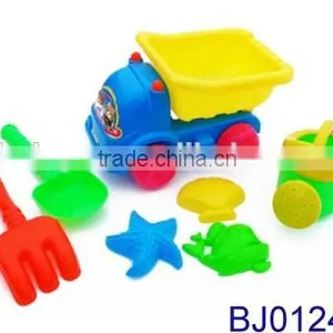 Good Quality Plastic Toy Children Sand Beach Toy Truck With Shovel and Molds thumbnail-4