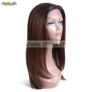 Brown Color Synthetic Hair Wigs Women's High Temperature Fiber Medium Lace Front Wig thumbnail-5