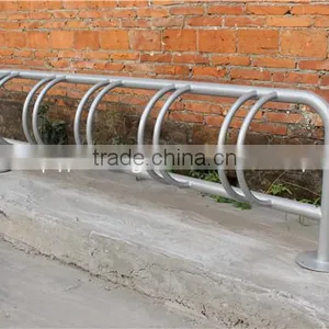 5 Bike Space Hot Dip Galvanized Metal Bicycle Stand Bike Parking Rack Bicycle Rack thumbnail-2