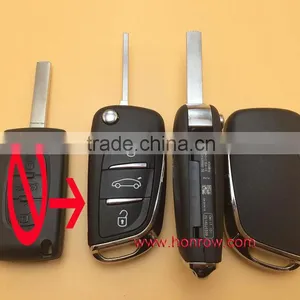 Hot Sale Products--Citroen 3 Button Modified Flip Remote Key Blank With VA2 307 Blade- 3Button -Trunk- With Battery Place (No Lo thumbnail-1