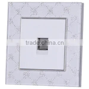 New Crystal and PC Material 1 Gang TEL Wall Socket thumbnail-2
