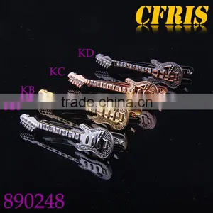 Crystal Inlaid Tie Bar,Guitar Design Tie Clip Multi-Color Choosed thumbnail-1