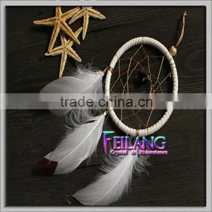 Wholesale Hottest White Feathers 4inch Dream Catcher thumbnail-1
