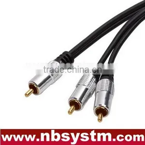 Assembly Type RCA Plug to 2xRCA Plug Y Adapter Audio Cable thumbnail-1