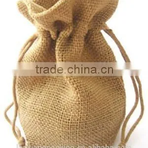 Custom Double Pull Jute Jewelry Pouch thumbnail-1