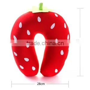 Micro Beads Red Strawberry Travel Neck Rest U Shape Cushion Pillow thumbnail-2