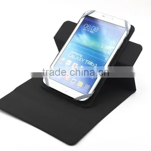 Book Design PU Leather Universal Folio Case for Tablet With Rotating Stand thumbnail-1