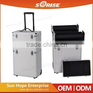 Fashion Style 2 In 1 Pull Out Trays Best Selling Trolley Makeup Case thumbnail-3