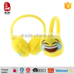 2016 New Popular Plush Emoji Earmuffs Emoji Toys Gifts China Manufacture thumbnail-1