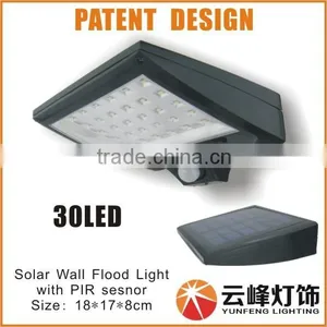 2015 New Patent Design 30 LED LED Solar Flood Light Solar Wall Flood Light Wiht PIR Sensor thumbnail-2