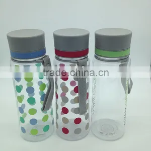 600ml Carry Strap BPA Free Flip up Hydration Sports Bottle With Decal thumbnail-1