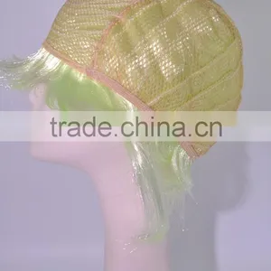 A018 Beauty Pale Green Color Bob Wigs,short Synthetic Cosplay Hair Wig in Stock thumbnail-4