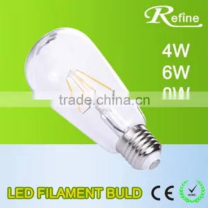 Led Filament Candle Bulb 4w 6w 8w Led Filament Glass Body E27 ST58/ST64 thumbnail-3