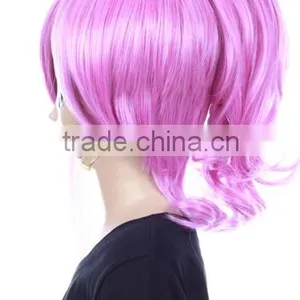Colorful Multi Red Pink Cute Tassels Synthetic Anime Wig Japanese Hot Cosplay Wig With Horsetail thumbnail-4