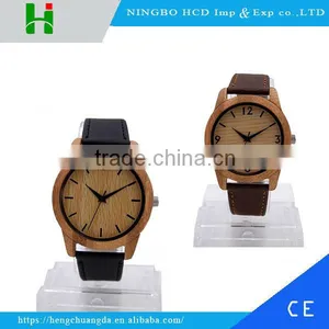 2016 Hot Sale Top Quality Carbonized Bamboo Wood Dial Watch Trade Assurance thumbnail-1