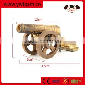Handmade Natural Wooden Military Toy Cannon thumbnail-1
