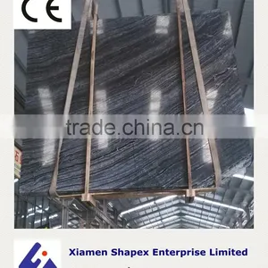 Black Facade Marble Slab With White Veins thumbnail-1