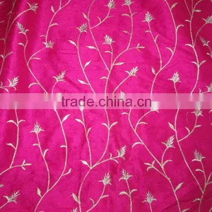 WOMEN DRESS MATERIAL EMBRODARY SILK FABRIC thumbnail-1