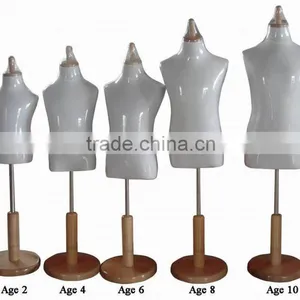 Kids Bust Dress Form Mannequins With Wooden Base thumbnail-1