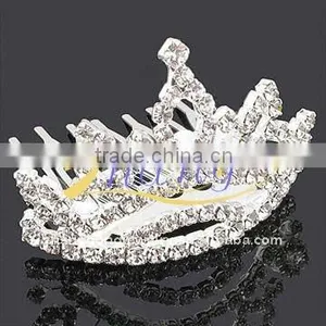 Fashion Design Rhinestone Pageant Tiara thumbnail-1