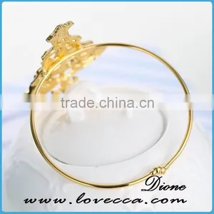 Merry Christmas Party Gift Charms Gold Christmas Tree Bracelets Bangle thumbnail-4