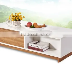 Walnut and White Color Modern Design Teapoy thumbnail-1