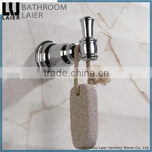 Customized High Quality Zinc Alloy Chrome Finishing Bathroom Sanitary Items Wall Mounted Double Robe Hook thumbnail-2