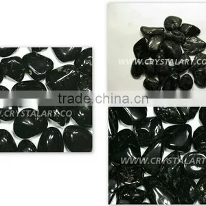 Black Tourmaline Tumbled Pebbles Stone thumbnail-1