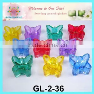 Glass Butterfly Candle Holder for Filling Wax thumbnail-1