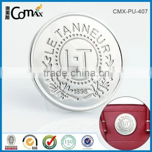 Nickle Round Custom Metal Engraved Tag for Purse and Handbag thumbnail-2