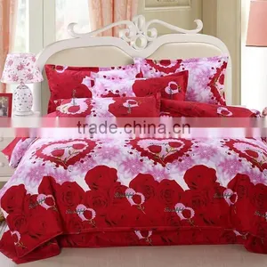 3D 100% Polyester Fabric Printed Textile Fabric With Big Flowers Soft Brushed Fabric for Bedsheet thumbnail-1