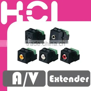 RCA S-Video TRS 3.5mm Stereo Audio to Screw Terminal A/V Jack thumbnail-1