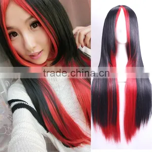 2015 New Fashion Harajuku Cosplay Anime Wig Young Heat Colorfull Ombre Wig Party Synthetic Wigs With Bangs thumbnail-5