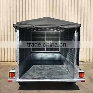 Galvanized Tandem 8X5 Trailer With Canvas Tops thumbnail-1